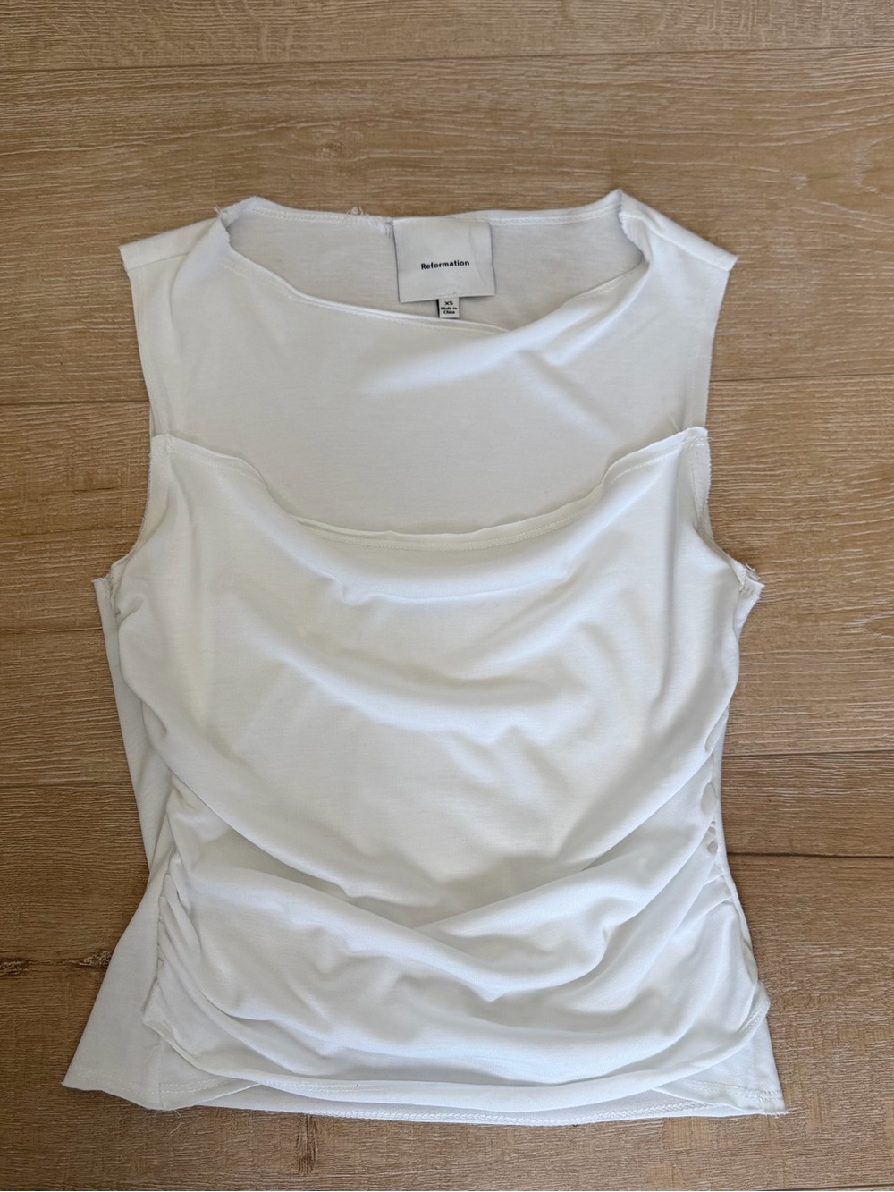 Reformation white layered tank top ♡